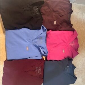 Figs  Scrubs in Burgundy, Black, Slate Blue, Brown, Light Blue, Pink 60 each